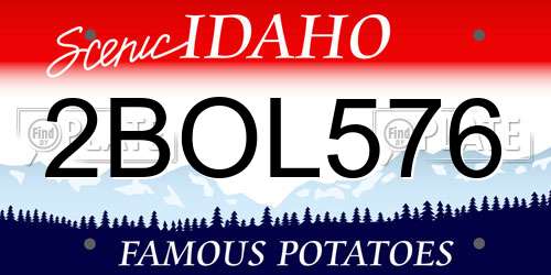 2BOL576 Idaho License Plate