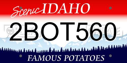 2BOT560 Idaho License Plate