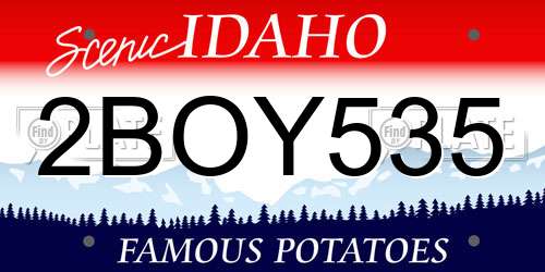 2BOY535 Idaho License Plate