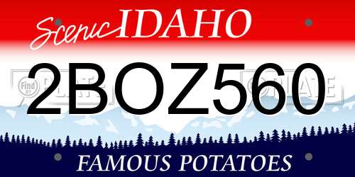 2BOZ560 Idaho License Plate