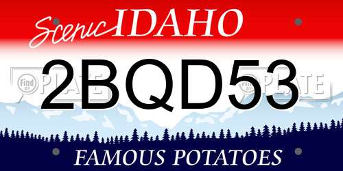 2BQD53 Idaho License Plate