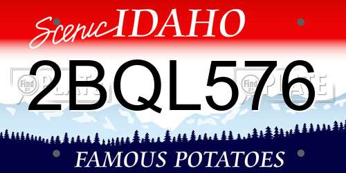 2BQL576 Idaho License Plate