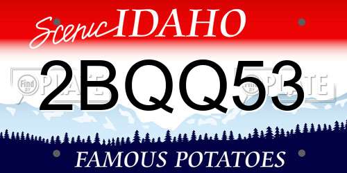 2BQQ53 Idaho License Plate