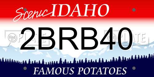 2BRB40 Idaho License Plate