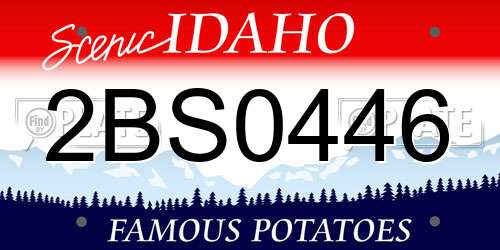 2BS0446 Idaho License Plate