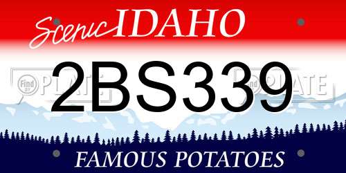 2BS339 Idaho License Plate
