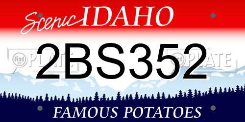 2BS352 Idaho License Plate