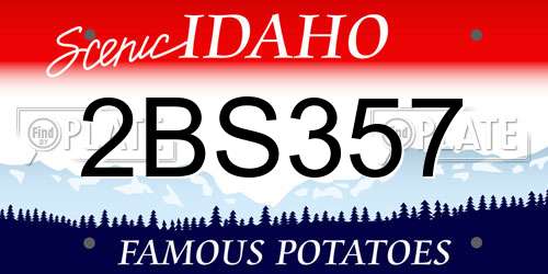 2BS357 Idaho License Plate