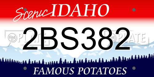 2BS382 Idaho License Plate