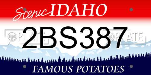 2BS387 Idaho License Plate