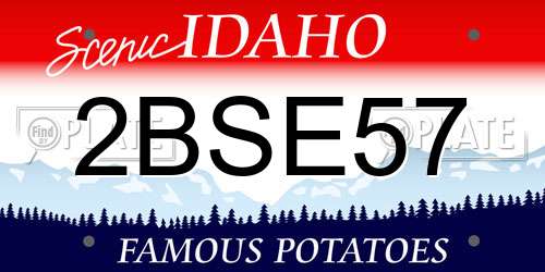 2BSE57 Idaho License Plate