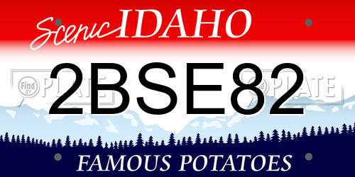 2BSE82 Idaho License Plate