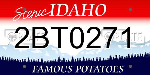 2BT0271 Idaho License Plate