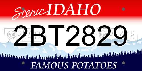 2BT2829 Idaho License Plate