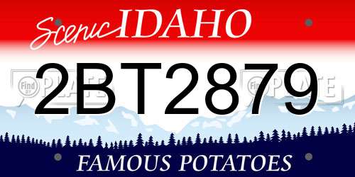 2BT2879 Idaho License Plate