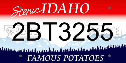 2BT3255 Idaho License Plate