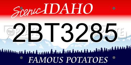 2BT3285 Idaho License Plate