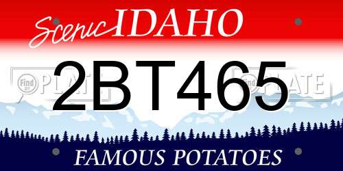 2BT465 Idaho License Plate