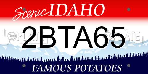2BTA65 Idaho License Plate