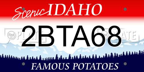 2BTA68 Idaho License Plate