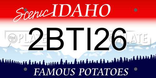 2BTI26 Idaho License Plate