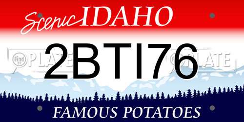 2BTI76 Idaho License Plate