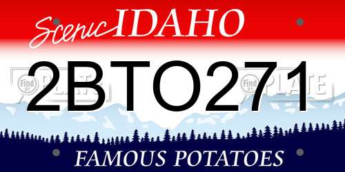2BTO271 Idaho License Plate