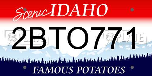 2BTO771 Idaho License Plate