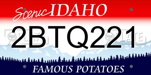 2BTQ221 Idaho License Plate