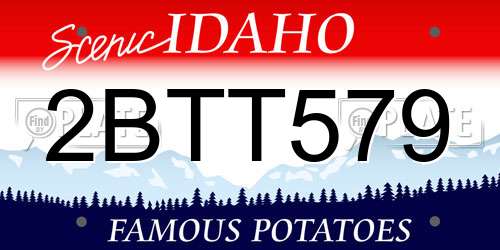 2BTT579 Idaho License Plate