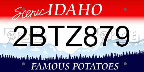 2BTZ879 Idaho License Plate