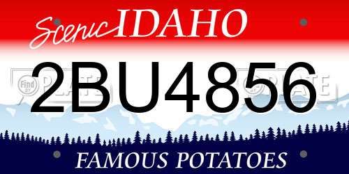 2BU4856 Idaho License Plate