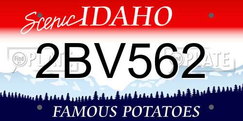2BV562 Idaho License Plate