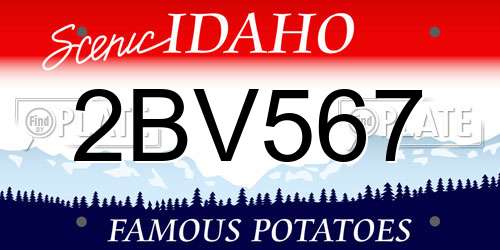 2BV567 Idaho License Plate
