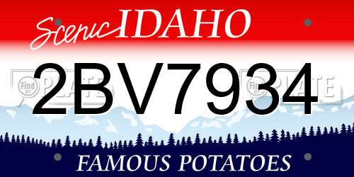 2BV7934 Idaho License Plate
