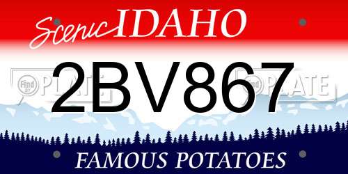 2BV867 Idaho License Plate