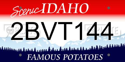 2BVT144 Idaho License Plate
