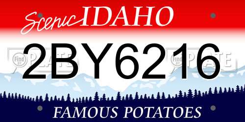 2BY6216 Idaho License Plate