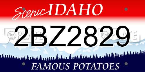 2BZ2829 Idaho License Plate