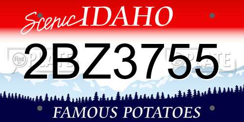 2BZ3755 Idaho License Plate