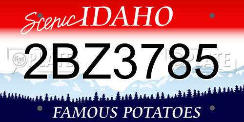 2BZ3785 Idaho License Plate