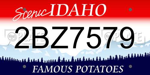 2BZ7579 Idaho License Plate