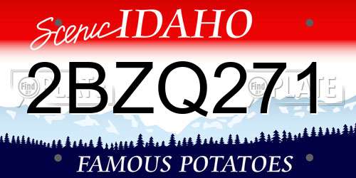 2BZQ271 Idaho License Plate