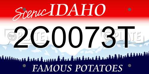2C0073T Idaho License Plate