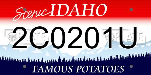 2C0201U Idaho License Plate