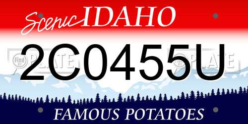 2C0455U Idaho License Plate