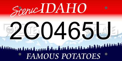2C0465U Idaho License Plate