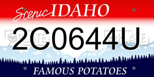 2C0644U Idaho License Plate