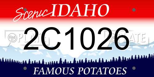 2C1026 Idaho License Plate