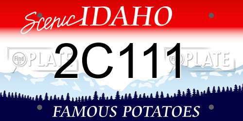 2C111 Idaho License Plate